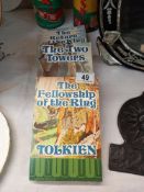 A set of 3 vintage Tolkien books, The fellowship of the ring, The two towers and The return of the