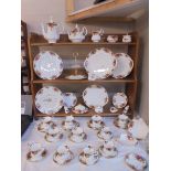 Approximately fifty pieces of Royal Albert Old Country Roses first quality table ware. COLLECT ONLY.