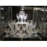 A quantity of cut glass drinking glasses, COLLECT ONLY.