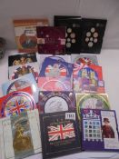 A collection of Royal Mint uncirculated coin sets (1993-2008), Royal Shield of Arms set etc.,