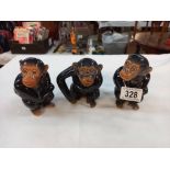1 Beswick and 2 Sylvac monkeys