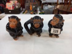 1 Beswick and 2 Sylvac monkeys