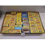 48 boxed Matchbox 1-75 series vehicles inc. Superfast (8 in repro boxes) models in good condition,