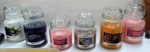 4 large and 2 medium new aromatic candles