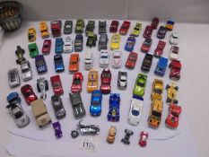 In excess of 50 mixed die cast models including Matchbox and Hotwheels.