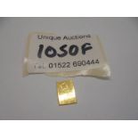 A 1 gram 24ct fine gold bar.