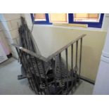 A cast iron spiral staircase completer with all nuts and bolts, COLLECT ONLY.