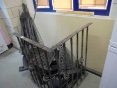 A cast iron spiral staircase completer with all nuts and bolts, COLLECT ONLY.