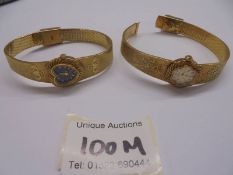Two ladies watches - 1 designed with the Irish Tara brooch & 1 Irish claddagh ring in heart design,
