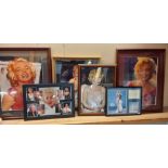 A quantity of framed and glazed Marilyn Monroe pictures COLLECT ONLY