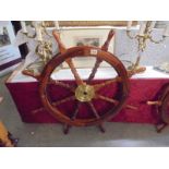 A 64 cm diameter ship's wheel, COLLECT ONLY.