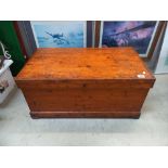 A 19th/20th century pine tool box COLLECT ONLY