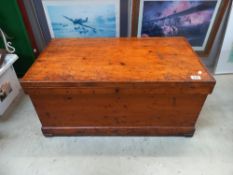 A 19th/20th century pine tool box COLLECT ONLY