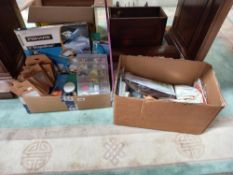 2 boxes of craft//crafting items including stitching kits etc COLLECT ONLY