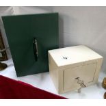 A large cashbox with coin tray and a small safe COLLECT ONLY