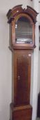 An oak grandfather clock case, COLLECT ONLY.