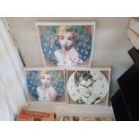 2 Marilyn Monroe clocks and 1 Audrey Hepburn (all sealed)