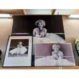 3 Marilyn Monroe prints/canvas COLLECT ONLY