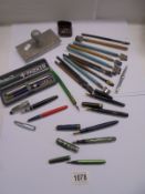 A mixed lot of vintage dip pens, fountain pens, nibs etc.,