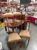A set of four inlaid Sheraton style dining chairs, COLLECT ONLY