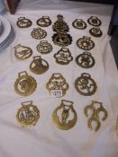 Twenty assorted horse brasses.