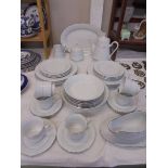 Approximately 33 pieces of 'Crown Ming' tea and dinnerware, COLLECT ONLY.