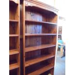 A good quality tall pine book case, COLLECT ONLY.