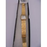 A Bulova ladies wrist watch.