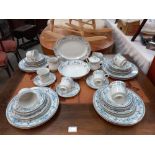 A Japanese Yamasen blue floral dinner service COLLECT ONLY