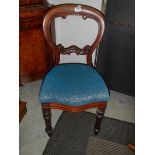 A Victorian mahogany chair, COLLECT ONLY.