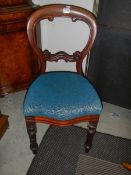 A Victorian mahogany chair, COLLECT ONLY.