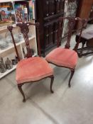 A pair of Edwardian bedroom chairs COLLECT ONLY