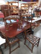 A set of 6 oak country style ladderback chairs COLLECT ONLY