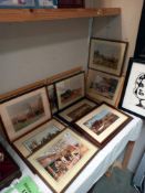 A good selection of framed and glazed prints by Robin Wheeldon plus 2 other prints COLLECT ONLY