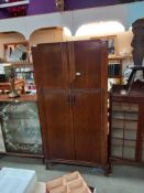 A 1930's oak wardrobe, COLLECT ONLY.