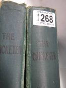 Two volumes of The Cricketer - Vol. II 1922 and Vol IV 1923-24.