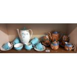 A Japanese hand painted coffee set & a hostess Cornflower coffee set collect only