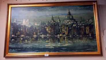 A large gilt framed Ben Maile London print COLLECT ONLY