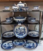 A 28 piece Royal Doulton, Booths 'Real Old Willow' dinner set COLLECT ONLY