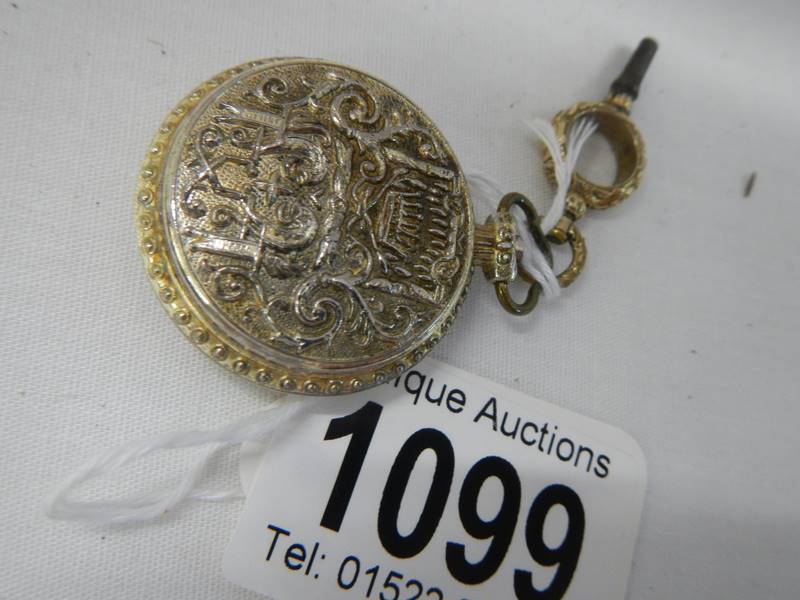 An Eppler 17 rubies ladies fob watch with key. - Image 3 of 3