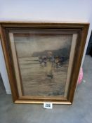 A picture of French fisher folks by Victer Nobel Rainbird Collect only