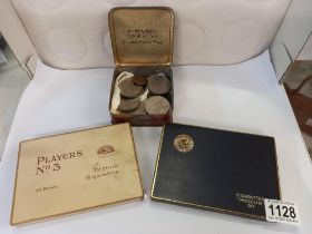 An old McVities & Price digestive biscuits free sample tin of crowns & other coins & 2 old Players