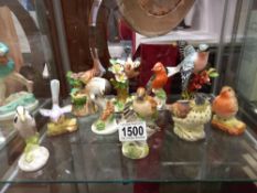 A collection of 11 Royal Staffs bird figurines (1 a/f)