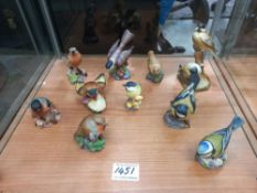 10 Royal Worcester bird figurines
