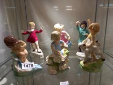 6 Freda Doughty Royal Worcester figurines