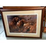 Number 251 of 500 signed print of dogs & pheasants (80cm x 64cm ) COLLECT ONLY