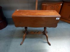 A small vintage dark wood stained drop leaf tea table COLLECT ONLY