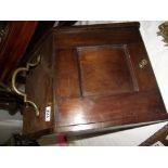 An Edwardian mahogany coal box with brass fittings COLLECT ONLY