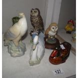 A quantity of bird figures etc including Spanish examples