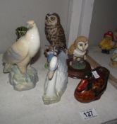 A quantity of bird figures etc including Spanish examples